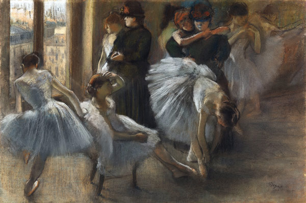 Le Foyer de l'Opera. Preparation for the Class de Edgar Degas
