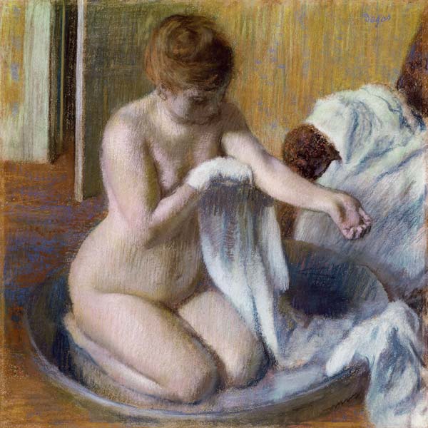 Femme au tub de Edgar Degas