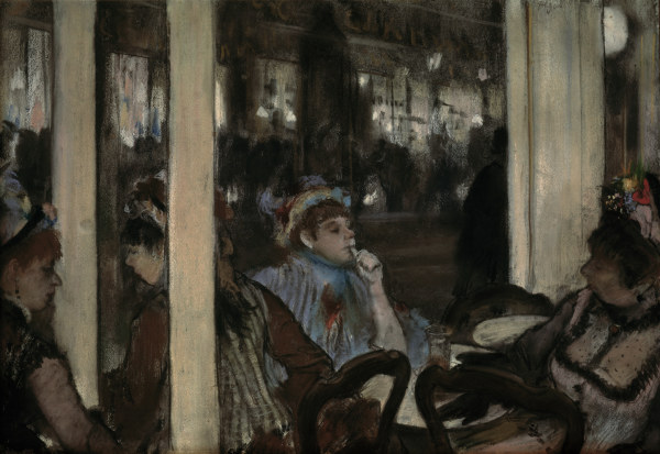 Women on caf?Š terrace de Edgar Degas