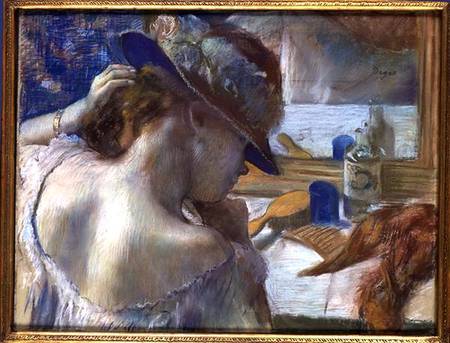 In Front of the Mirror de Edgar Degas
