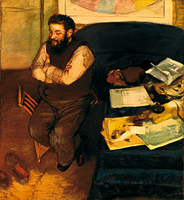 The art critic Diego Martelli (1839-1896) de Edgar Degas