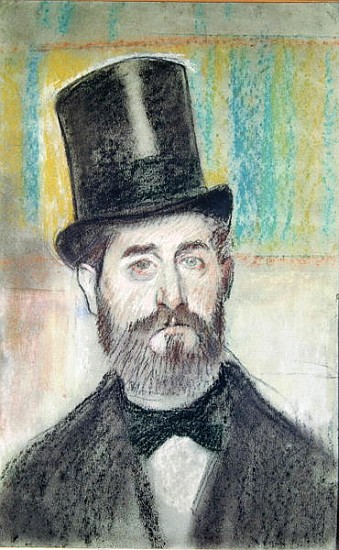 Man in an Opera Hat de Edgar Degas