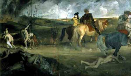 Scene of War in the Middle Ages de Edgar Degas