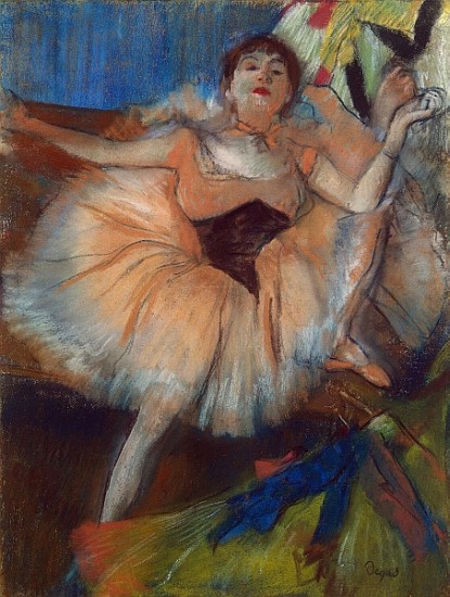 Seated Dancer, 1879-80 (pastel on cardboard) de Edgar Degas