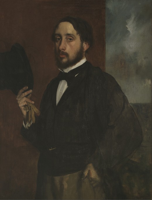 Self-portrait with Raised Hat de Edgar Degas
