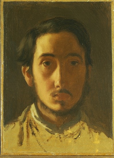 Self Portrait, c.1857 (oil on paper laid down on canvas) de Edgar Degas