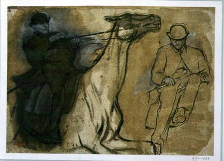 Sketch of Two Riders de Edgar Degas