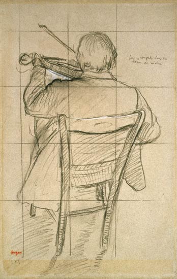 Study of a Violinist Seen from the Back de Edgar Degas