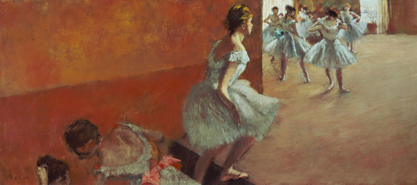Dancers on stairs de Edgar Degas
