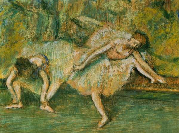 Dancers on a Bench de Edgar Degas