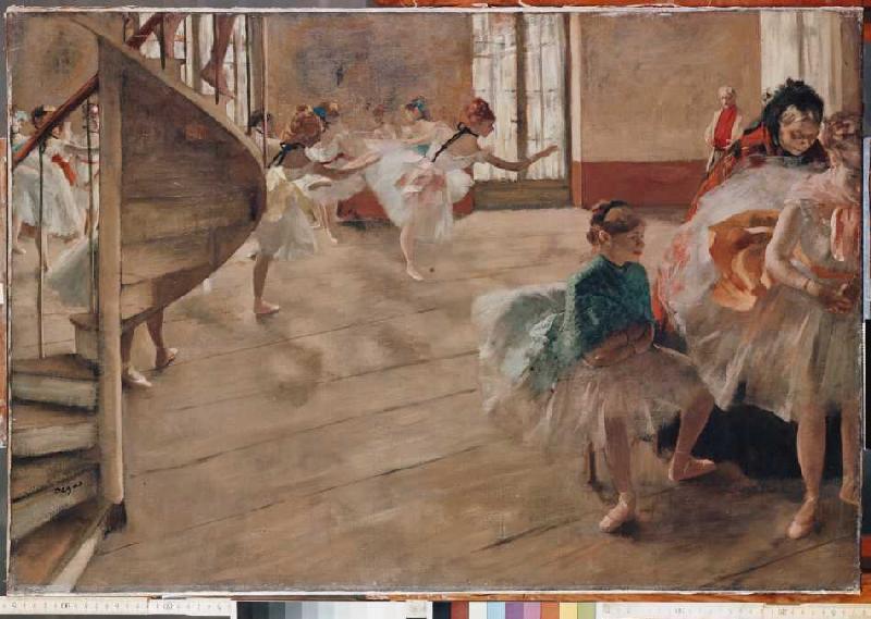 The dance rehearsal de Edgar Degas