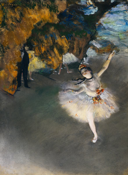 The Star, or Dancer on the stage de Edgar Degas