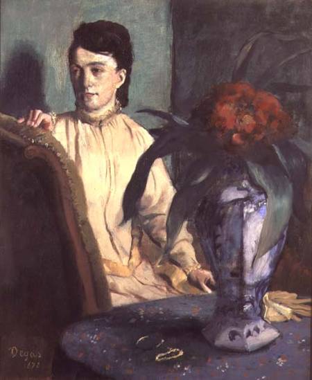 Woman with the Oriental Vase de Edgar Degas