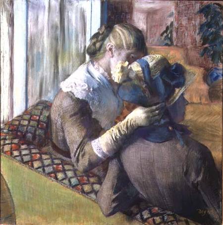 Two Women (pastel) de Edgar Degas