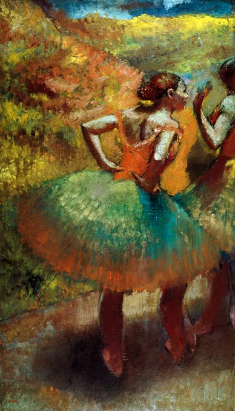 Dancers Wearing Green Skirts de Edgar Degas