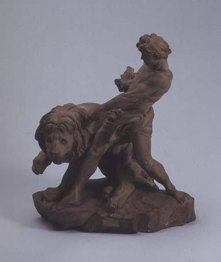 Athlete with a Lion, sculpture de Edme Bouchardon