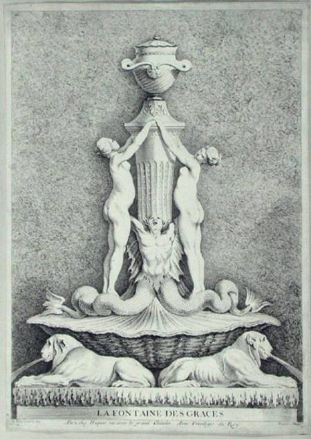 La Fontaine des Graces, engraved by Huquier de Edme Bouchardon