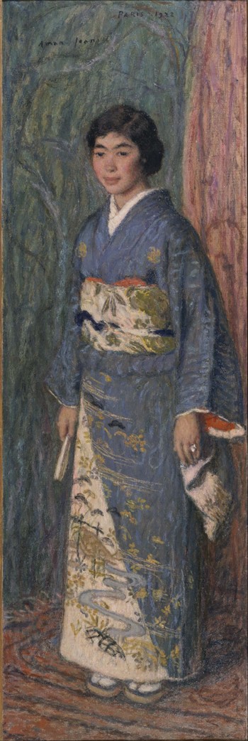 Portrait of a Japanese Woman (Mrs. Kuroki) de Edmond-Francois Aman-Jean