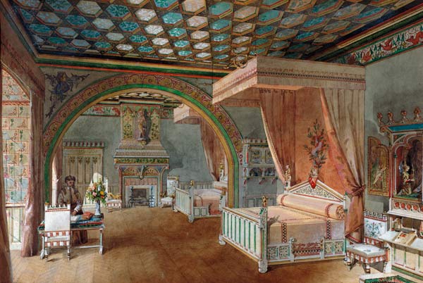 The Pink Room in the Chateau de Roquetaillade de Edmond Duthoit