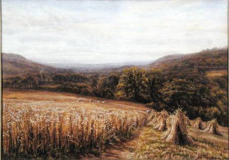 Harvest Time near Ashburton de Edmund George Warren