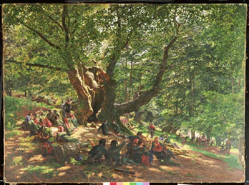 Robin Hood und seine Gefolgsleute im Sherwood Forest de Edmund George Warren
