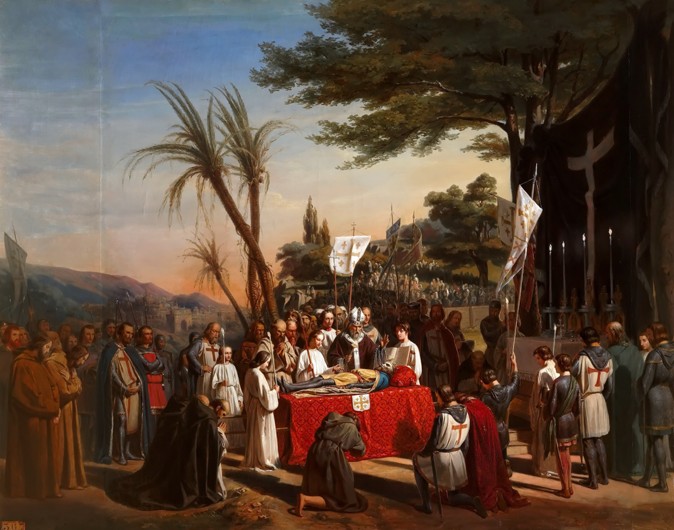 Funeral of Godfrey of Bouillon in Jerusalem, 23rd July 1100 de Edouard Cibot