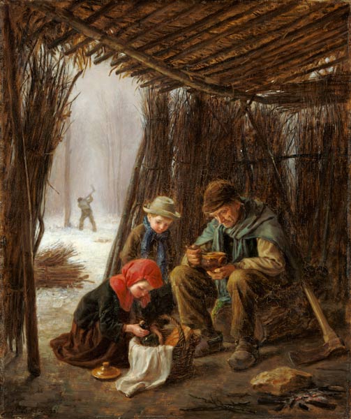 The Woodcutter's Meal de Edouard Frère