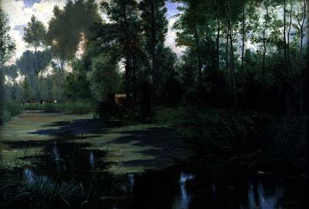 Landscape with a Pond de Edouard Louis Boudier