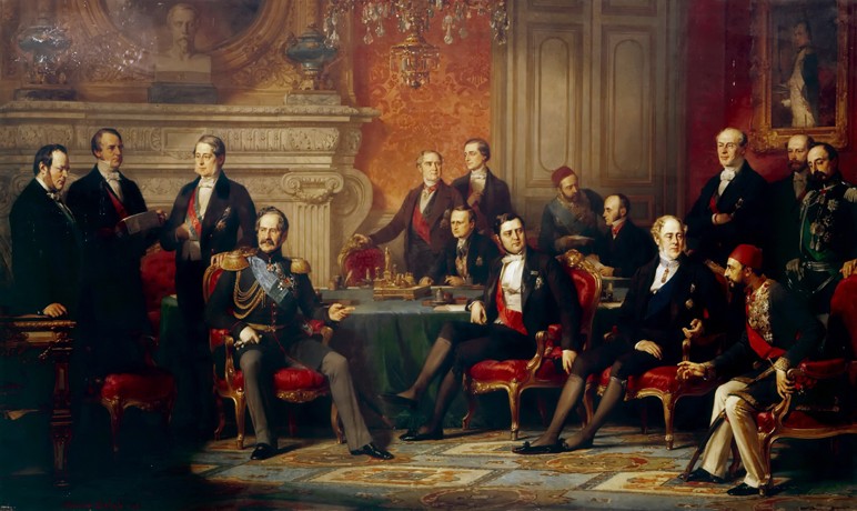 The Congress of Paris in 1856 de Edouard Louis Dubufe