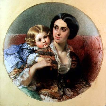 Maternal Tenderness de Edouard Louis Dubufe