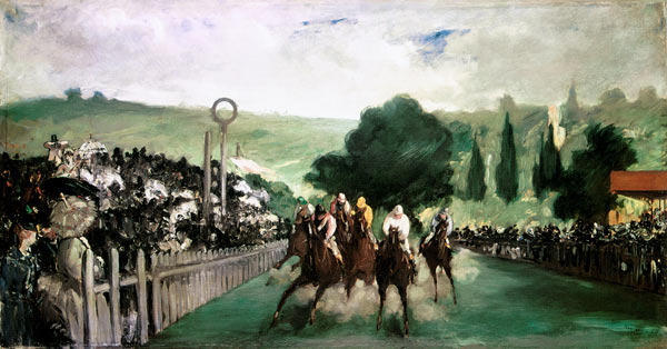 Carrera en Longchamps de Edouard Manet