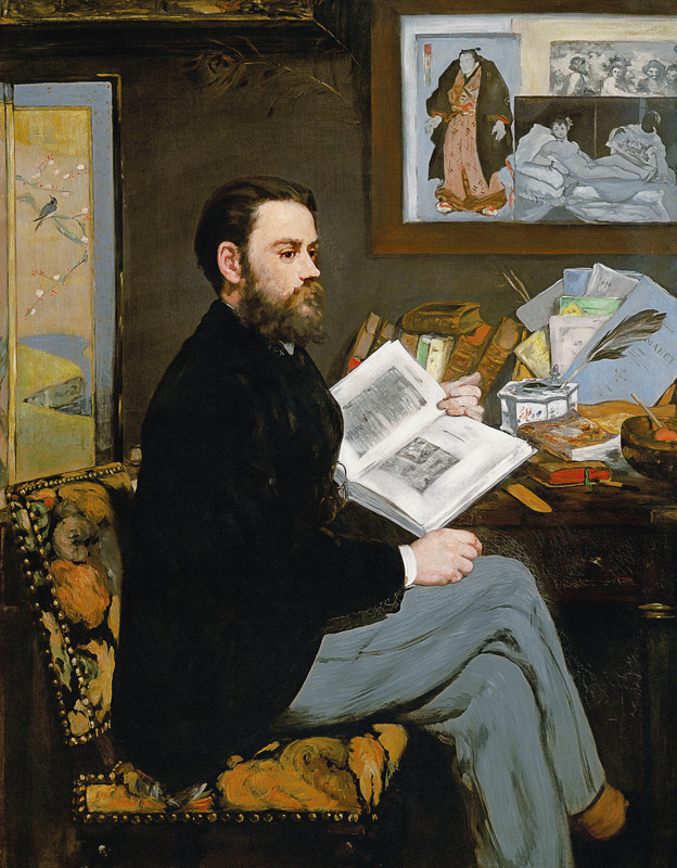 Portrait of Emile Zola (1840-1902) de Edouard Manet
