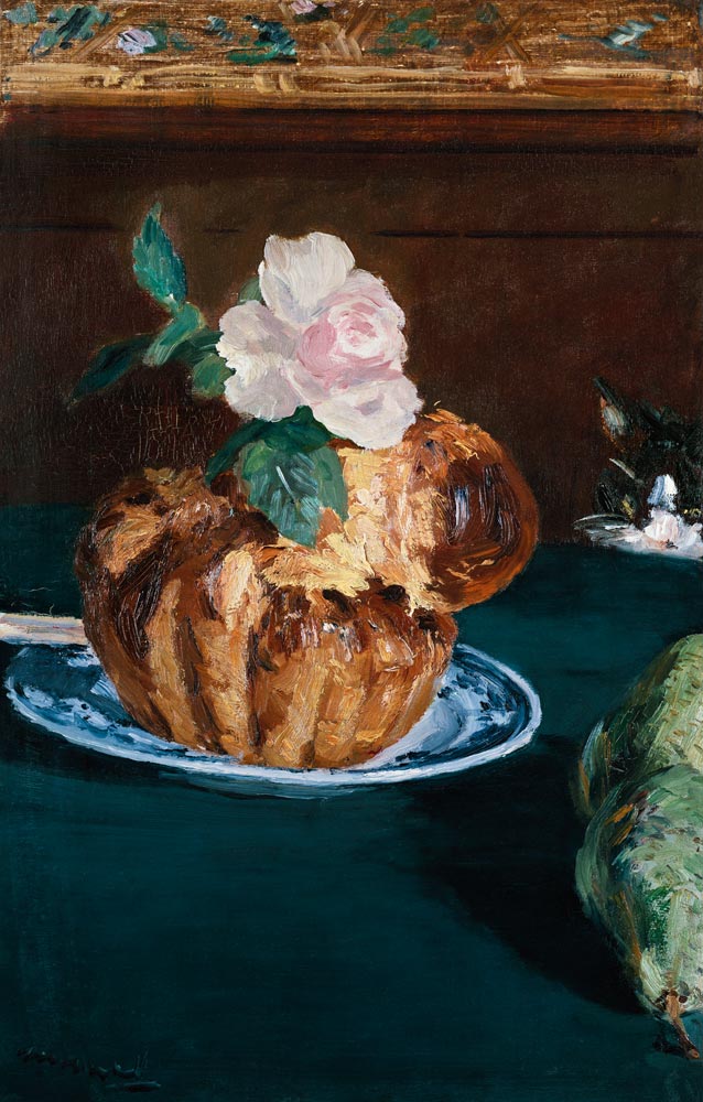 Quiet life with Brioche de Edouard Manet