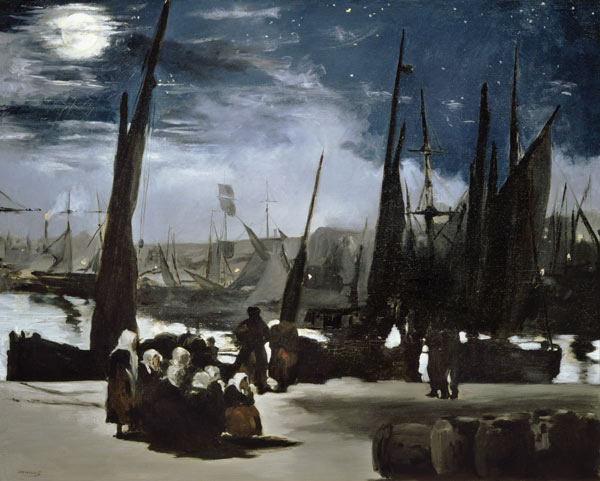 Moonlight over Boulogne Harbour de Edouard Manet