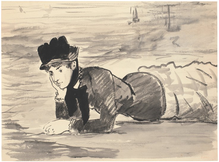 Woman Lying on the Beach. Annabel Lee de Edouard Manet