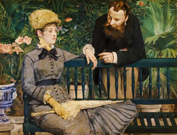 La pareja casada Guillemet en el invernadero de Edouard Manet
