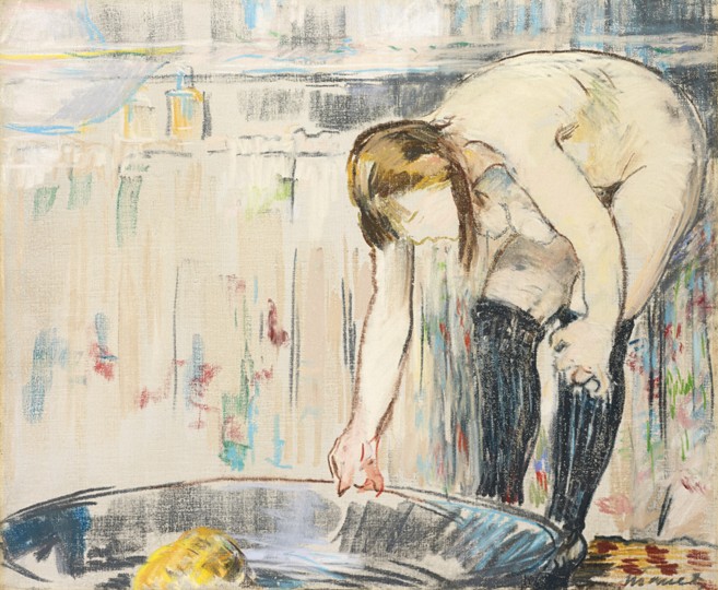 Femme au tub de Edouard Manet