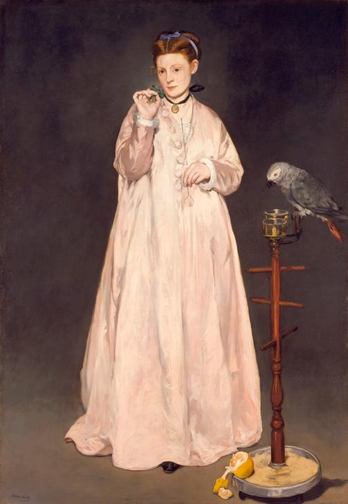 Lady with Parrot de Edouard Manet
