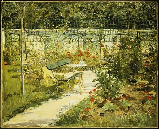 The Bench, The Garden at Versailles de Edouard Manet