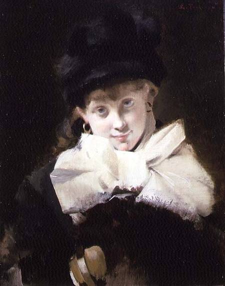 Portrait of a Young Girl de Edouard Toudouze