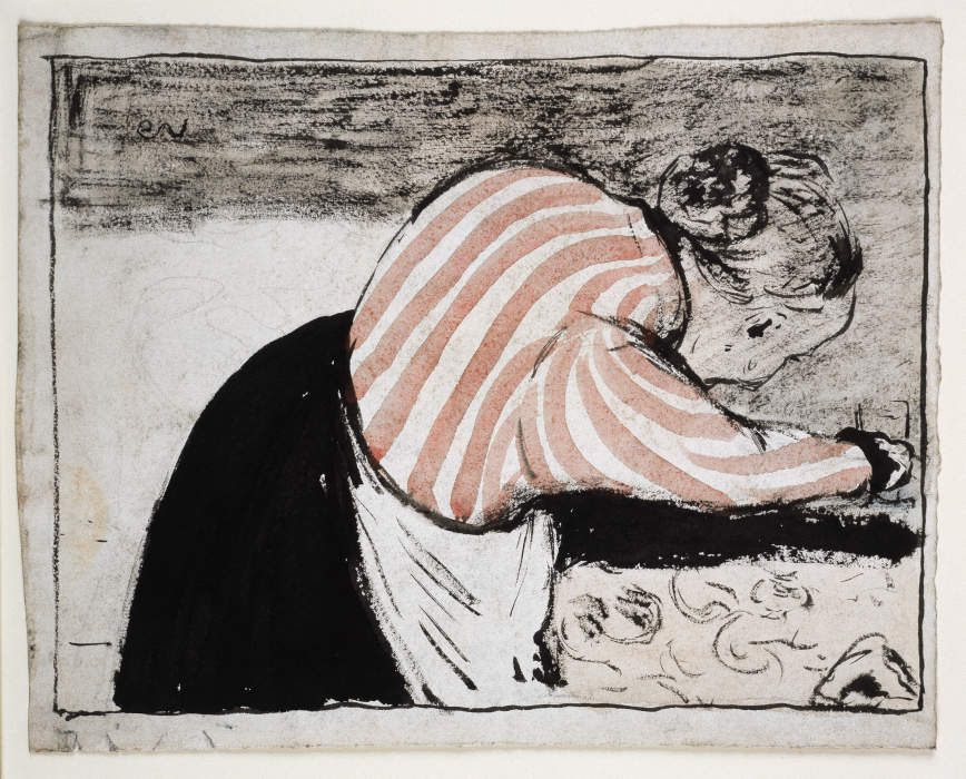 Alte Frau beim Tischdecken de Edouard Vuillard