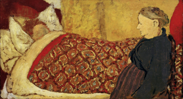 Das Wiegenlied: Marie Roussel im Bett, de Edouard Vuillard
