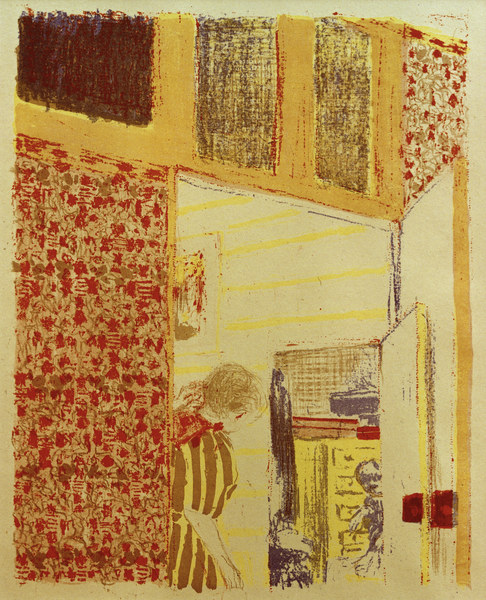 Interieur aux tentures roses III de Edouard Vuillard