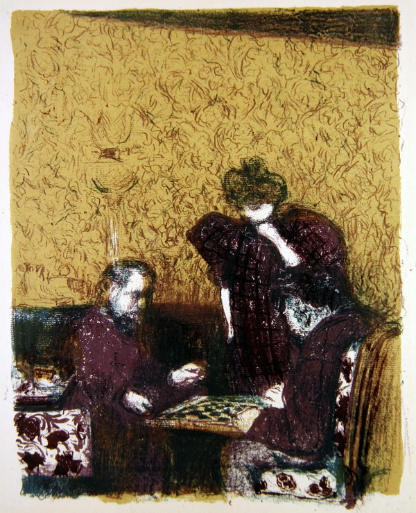 La partie de dames, from ''Paysages et Interieurs, published 1899 (colour litho)  de Edouard Vuillard