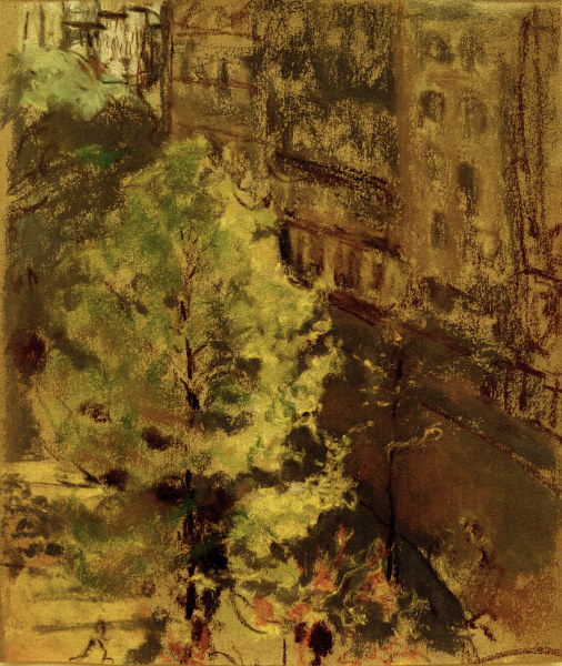 Le square Berlioz, effet de soleil de Edouard Vuillard