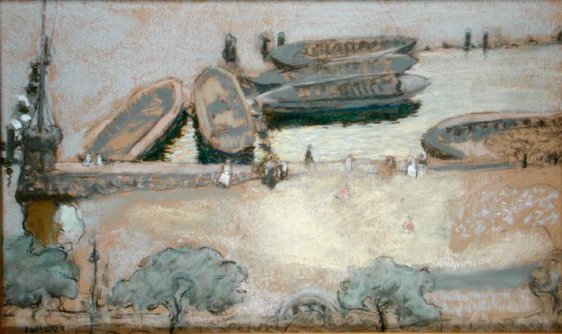 Loschplatz on the Aussenalster, 1913 (pastel on card)  de Edouard Vuillard