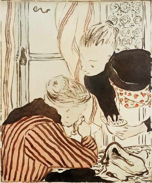Madame Vuillard et une jeune fille de Edouard Vuillard