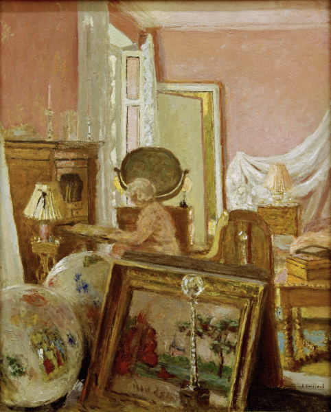 Madame Hessel dans la chambre aux de Edouard Vuillard