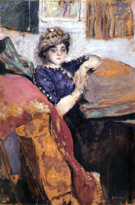 Mlle. Nathanson in the Artist''s Studio, c.1912 (oil on board)  de Edouard Vuillard