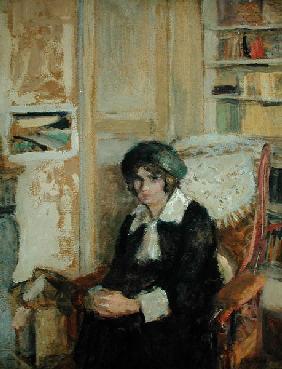 Lucie Belin at the Artist''s Home, 1912 (oil on board) 